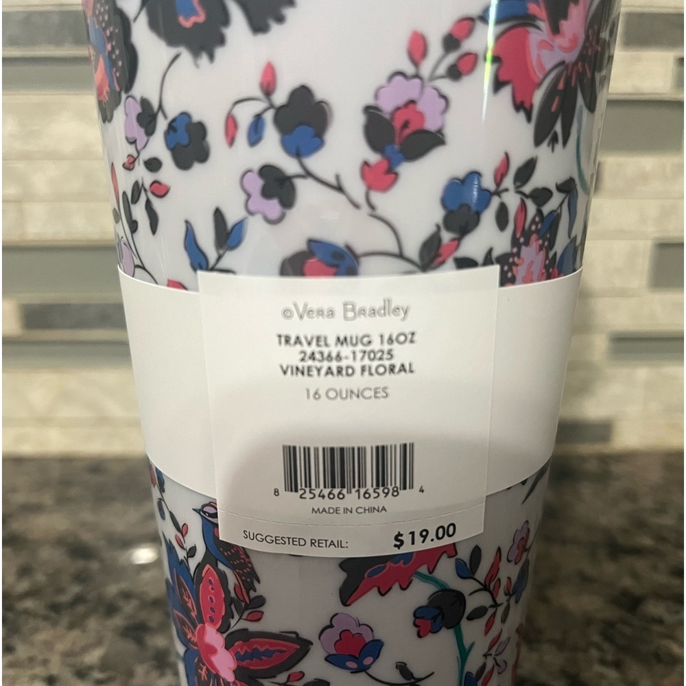 Vera Bradley 16oz travel mug NWT - Picture 2 of 8